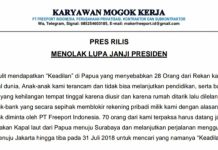 Tagih Janji Presiden, Ini 3 Tuntutan Korban Divestasi Saham PTFI
