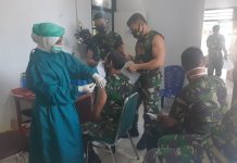 Ratusan Prajurit Kodim 1501/Ternate Jalani Vaksinasi Covid-19