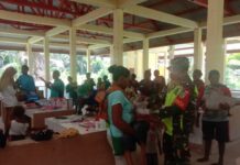 Wujudkan Balita Sehat di Papua, Babinsa Merauke Bantu Posyandu