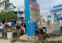 Dishub Kepulauan Sula Gelar Kerja Bakti Di Terminal Pasar Basanohi