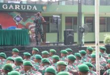 Danrem 174 Merauke Berikan Pembekalan ke Prajurit Yonif 315/Garuda