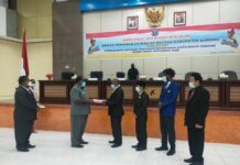 Sidang Paripurna DPRD Bahas LKPJ Bupati Sorong 2020