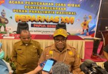 Pemprov Papua Serahkan Hibah Rp500 Miliar Penyelenggaraan Peparnas XVI