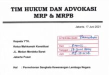 MRP dan MRPB Ajukan Sengketa Kewenangan Lembaga kepada MK