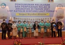 SMP Katolik Ternate Gelar Acara Perpisahan & Pengumuman Kelulusan Siswa Kelas IX