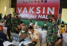 Cegah Covid-19, Korem 152 Babullah Gelar Vaksinasi Massal