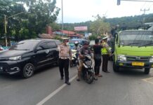 Polres Manokwari Pantau Tertib Lalulintas, 16 Pengendara Lakukan Pelanggaran