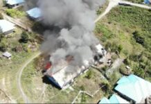 Kontak Tembak Pecah di Intan Jaya, KKB Bakar Sejumlah Fasilitas Umum