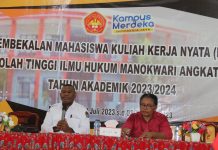 Ketua KPU PB Ajak Mahasiswa KKN STIH Manokwari Beri Kesadaran Hukum Bagi Pemilih
