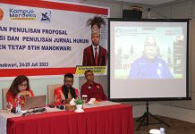 Dr. Suriel Mofu Buka Kegiatan Pelatihan Skripsi dan Jurnal Hukum Bagi Dosen STIH Manokwari