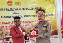 Polri Teken MoU dengan STIH Manokwari Tingkatkan SDM Polri di Polda Papua Barat