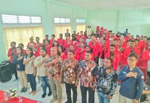 KPU Manokwari Gelar Nobar Film ‘Kejarlah Janji’ Sekaligus Sosialisasi Tahapan Pemilu 2024 di STIH Manokwari
