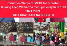 Tegaskan Komitmen Dukungan, Tim Pemenangan Filep Wamafma Terbentuk Hingga ke Pelosok Teluk Bintuni