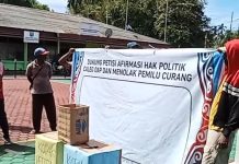 Tolak Pemilu Curang, Sejumlah Caleg Gelar Aksi Galang Petisi Suarakan Afirmasi Hak Politik Caleg OAP