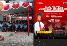 Saksikan Live Streaming Filep Wamafma Lakukan Yudisium kepada Wisudawan STIH Manokwari