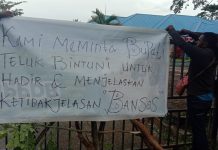 Dinas Pendidikan Dipalang, Mahasiswa Minta Bupati Bintuni Jelaskan Ketidakjelasan Bansos