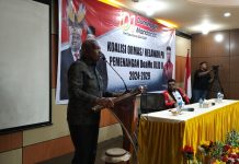 Dominggus Mandacan Hadiri Raker Koalisi Ormas-Relawan Pemenangan DOAMU