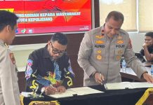Jalin Kerjasama Bidang Hukum, Ketua STIH Manokwari Teken MoU dengan Kapolda Papua Barat